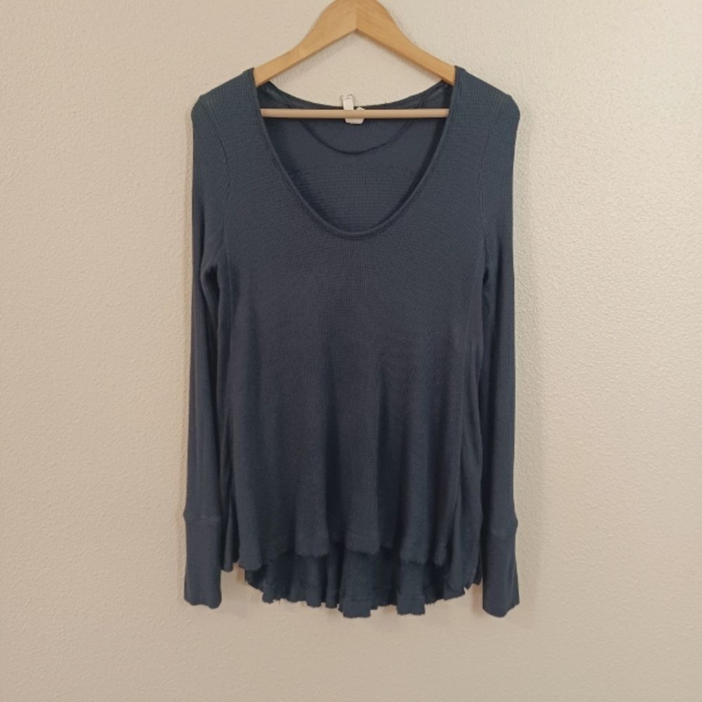 We The Free - Free People Thermal Slouchy Waffle Knit Long Sleeve Top